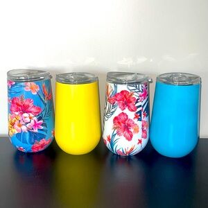 4 Insulated Tumblers with Lids.As is.